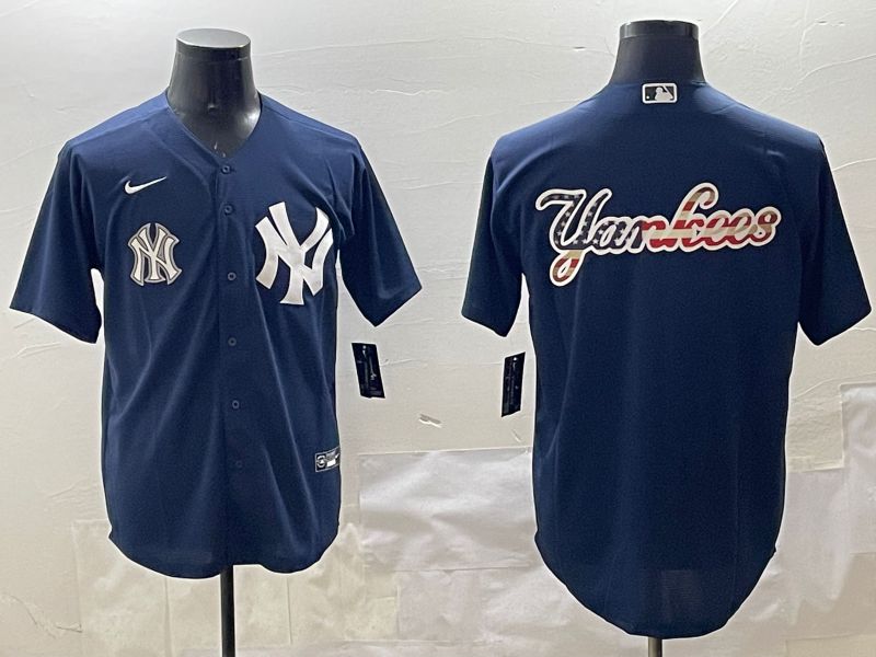 Men New York Yankees Blank Black Game 2025 Nike MLB Jersey style 6